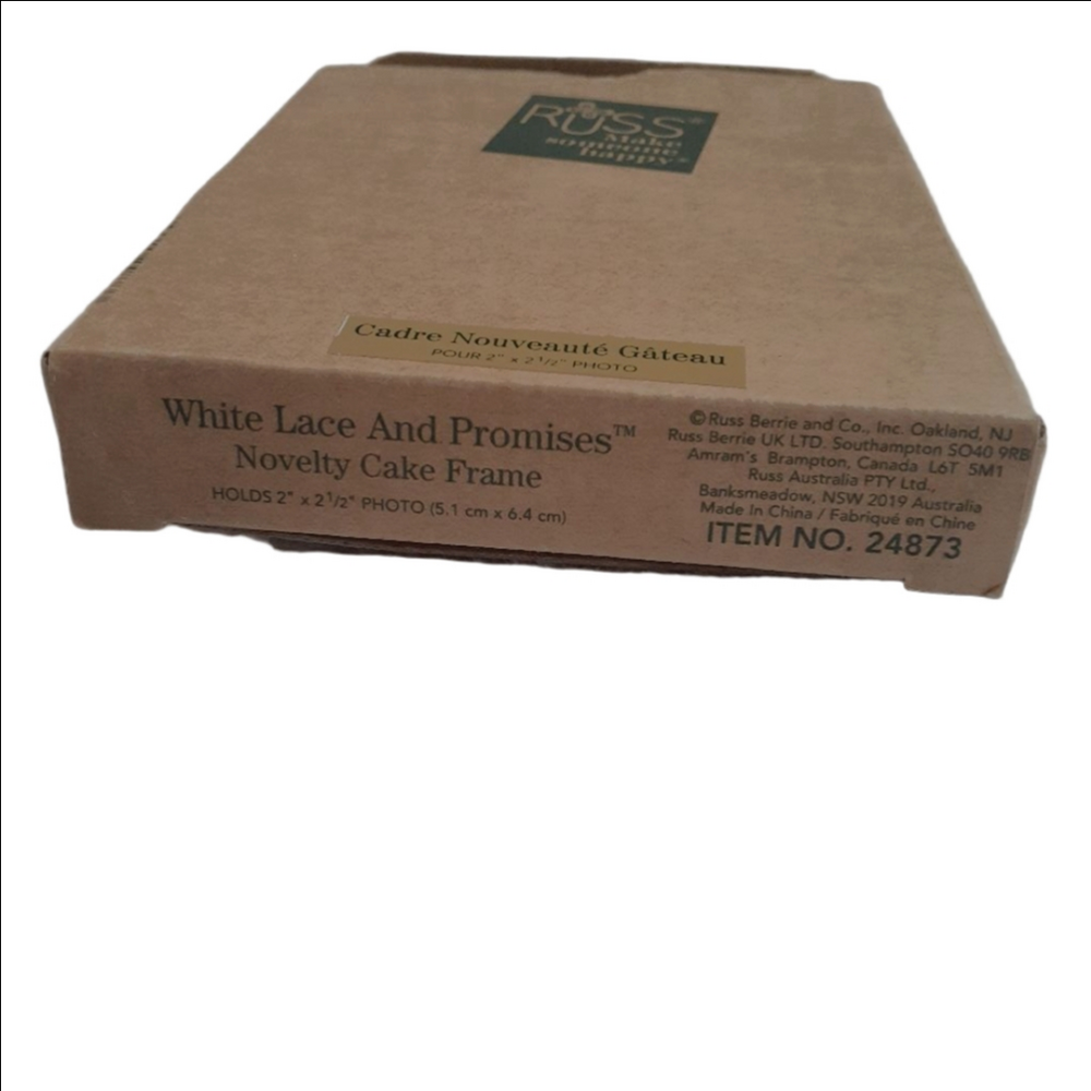 Russ White Lace And Promises Porcelain Wedding Novelty Cake Small Photo Frame - Picture 6 of 6